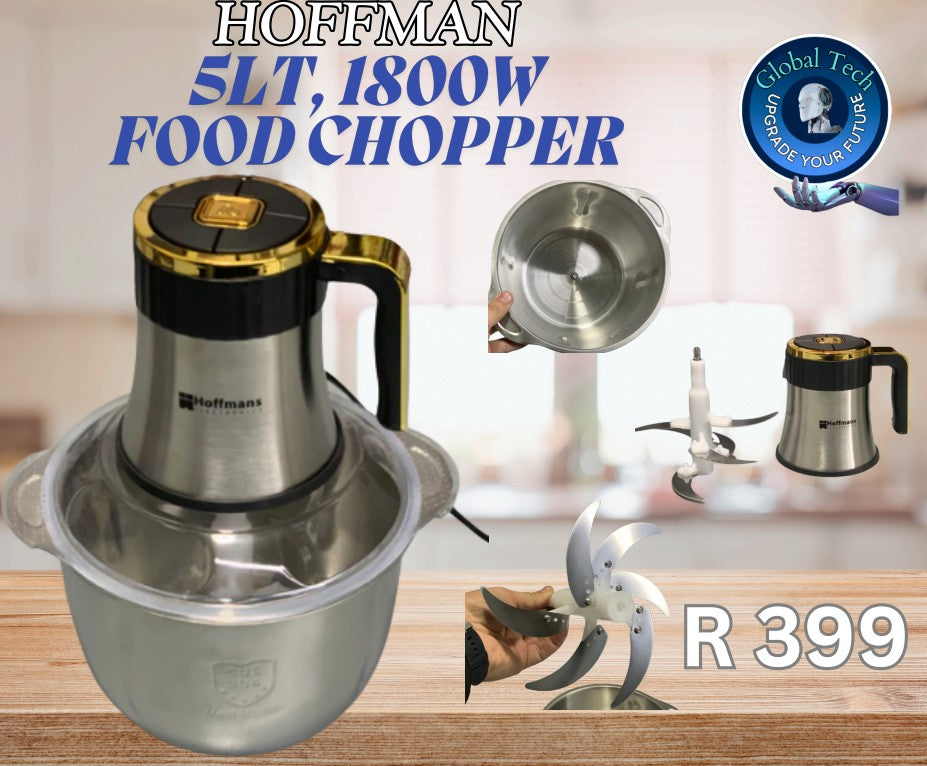 Electric Meat Grinders 5L Food Crusher 6S Stainless Steel Multifunctional Vegetable Slicer Processor Chopper