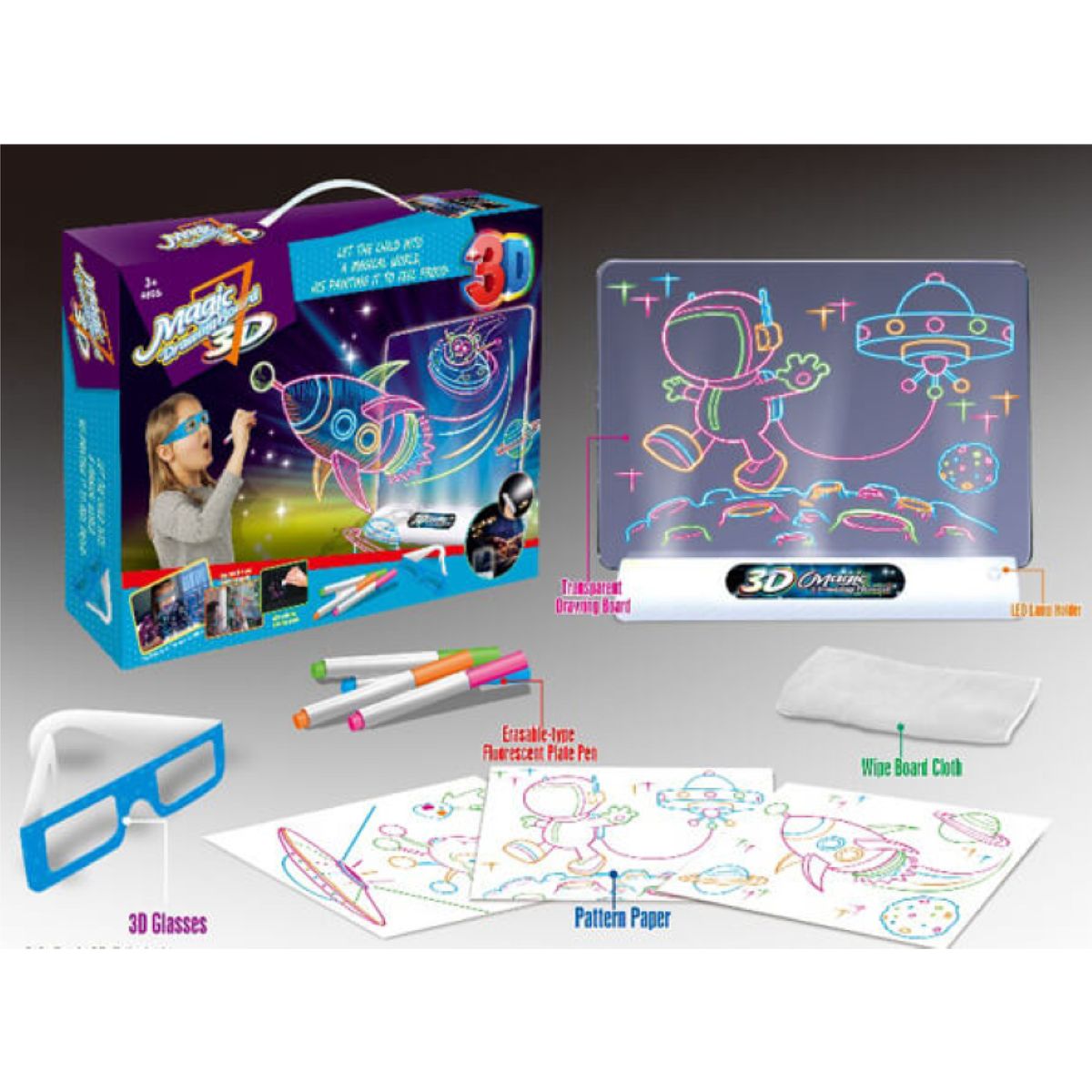 3D Educational Magic Drawing Board