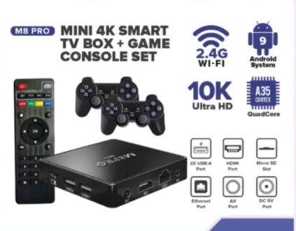 8k All-in One Game Box + Android TV (Pre-Loaded Apps)