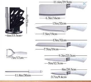 8Pcs Italian Bidmeiy Stainless Steel Knife Set