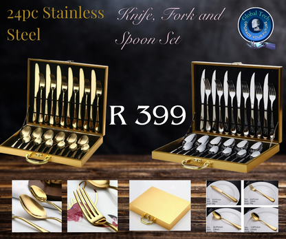 24pcs CUTLERY SET SILVER