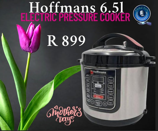 Hoffmans HM-716 Electric Multifunction Pressure Cooker - 6.5 Liter - Silver and Black. Mother's Day special: R 899