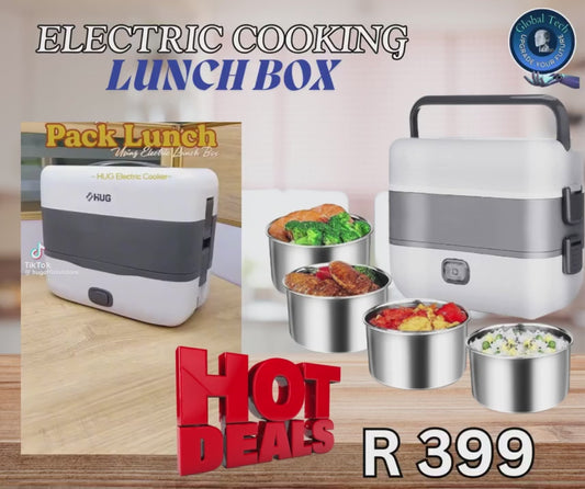 4 Liners Stainless Steel 200W Portable Cooking Lunchbox